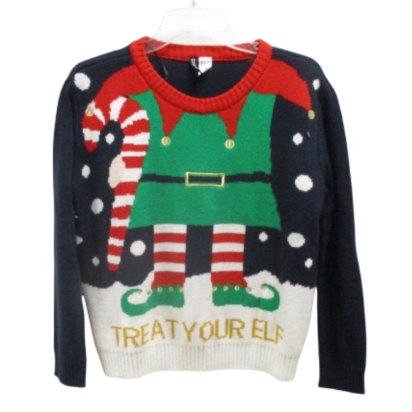 H&M Divided "Treat Your Elf" Christmas Sweater. - Picture 3 of 4